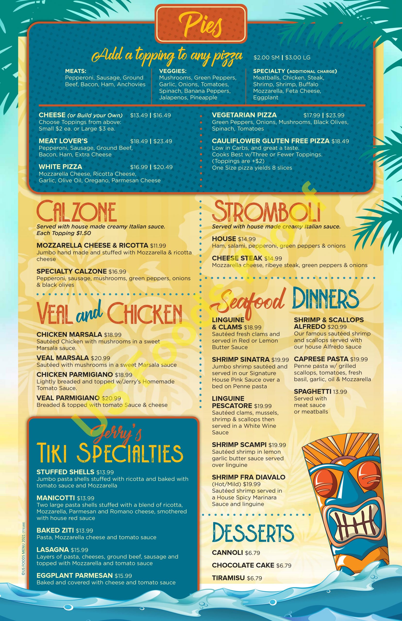 Menu – Jerry's Pizzeria | Tiki Bar & Grill